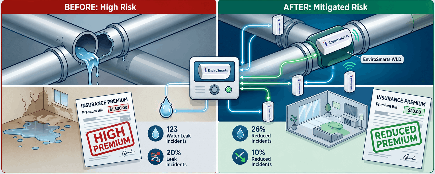 How EnviroSmarts WLD Systems Deliver Significant Insurance Premium Reductions